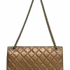 Copper matelassé crinkled lambskin 2.55 reissue 226 large double flap bag with gold-tone metallic hardware