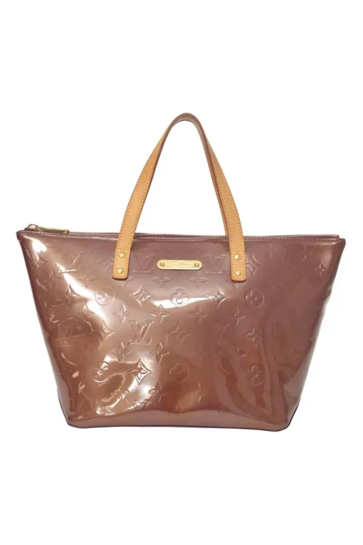Copper Monogram Vernis leather Bellevue tote bag