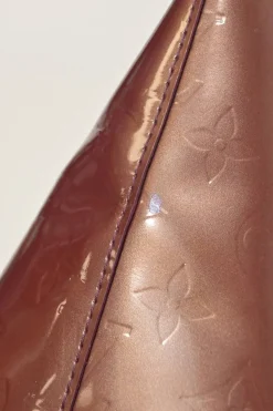 Copper Monogram Vernis leather Bellevue tote bag