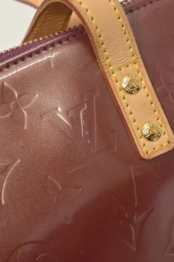 Copper Monogram Vernis leather Bellevue tote bag