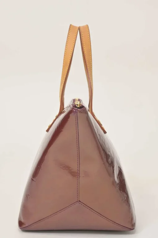 Copper Monogram Vernis leather Bellevue tote bag
