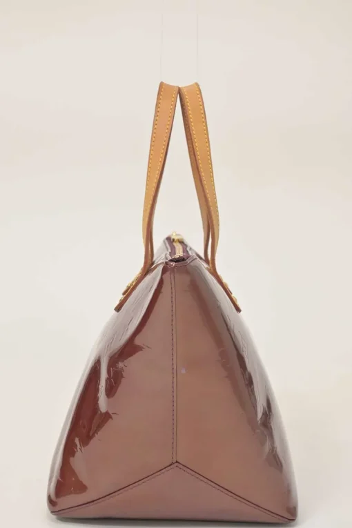 Copper Monogram Vernis leather Bellevue tote bag