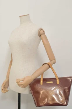Copper Monogram Vernis leather Bellevue tote bag
