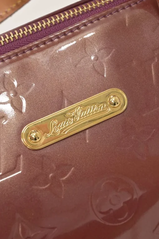 Copper Monogram Vernis leather Bellevue tote bag
