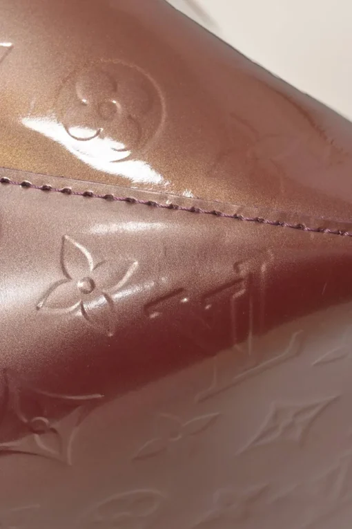 Copper Monogram Vernis leather Bellevue tote bag
