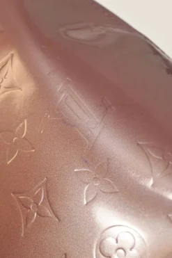 Copper Monogram Vernis leather Bellevue tote bag
