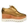 Copper polished calfskin and rubber Elyse star flatform oxfords