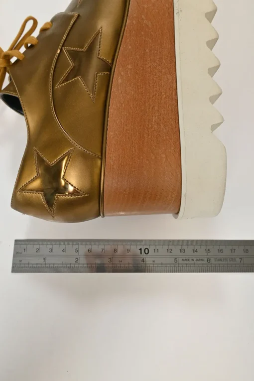 Copper polished calfskin and rubber Elyse star flatform oxfords