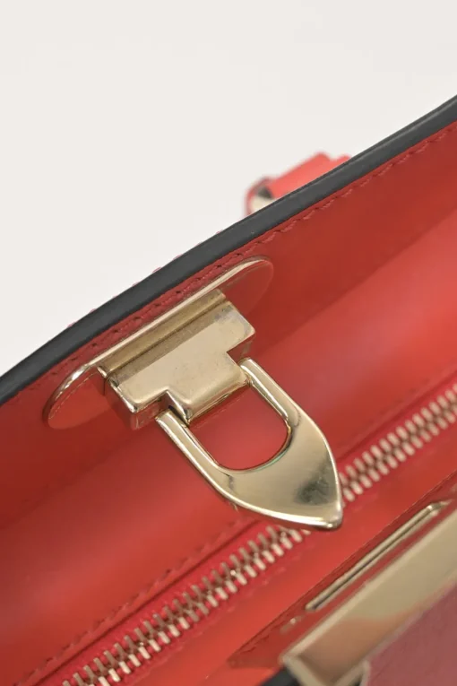 Coral leather Rockstud tote with detachable shoulder strap