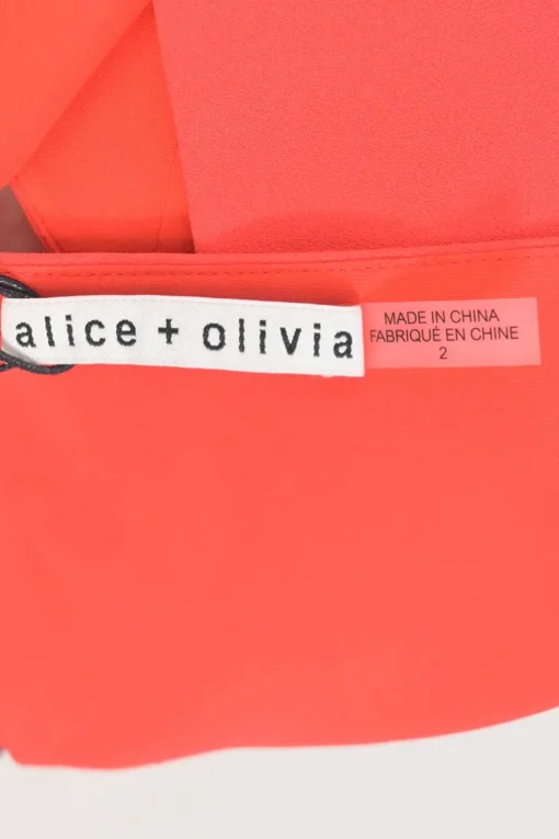 Coral nape-tie zip-up halterneck bikini top