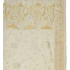 Cream and yellow metallic Diwali paisley fil coupé classic scarf