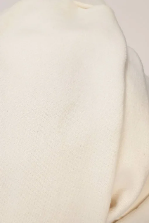 Cream cotton French terry GG logo pullover hoodie