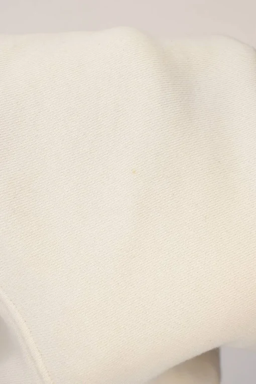 Cream cotton French terry GG logo pullover hoodie