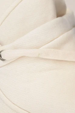 Cream cotton French terry GG logo pullover hoodie