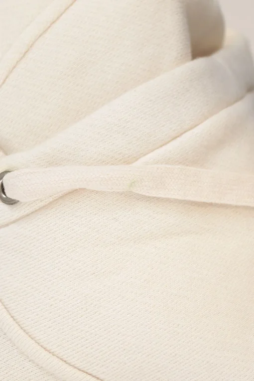 Cream cotton French terry GG logo pullover hoodie