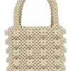 Cream faux-pearl Antonia beaded handbag