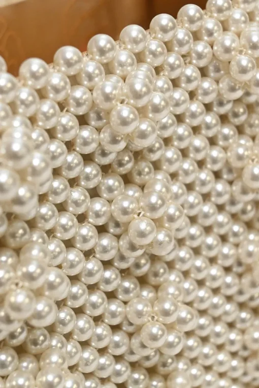Cream faux-pearl Antonia beaded handbag