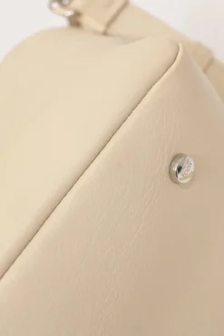 Cream grained calfskin Di Bag Reverse small flap bag with detachable shoulder strap