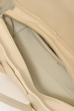 Cream grained calfskin Di Bag Reverse small flap bag with detachable shoulder strap