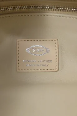Cream grained calfskin Di Bag Reverse small flap bag with detachable shoulder strap