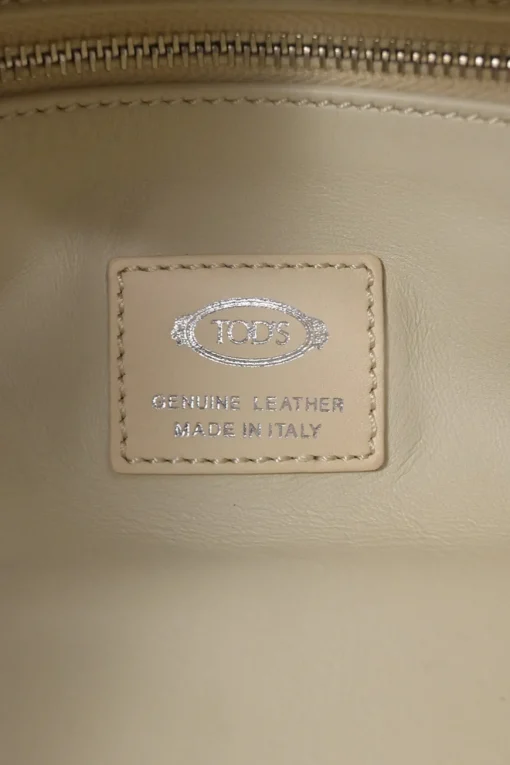 Cream grained calfskin Di Bag Reverse small flap bag with detachable shoulder strap
