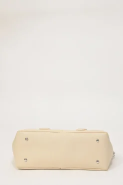 Cream grained calfskin Di Bag Reverse small flap bag with detachable shoulder strap