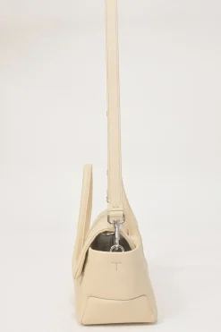 Cream grained calfskin Di Bag Reverse small flap bag with detachable shoulder strap