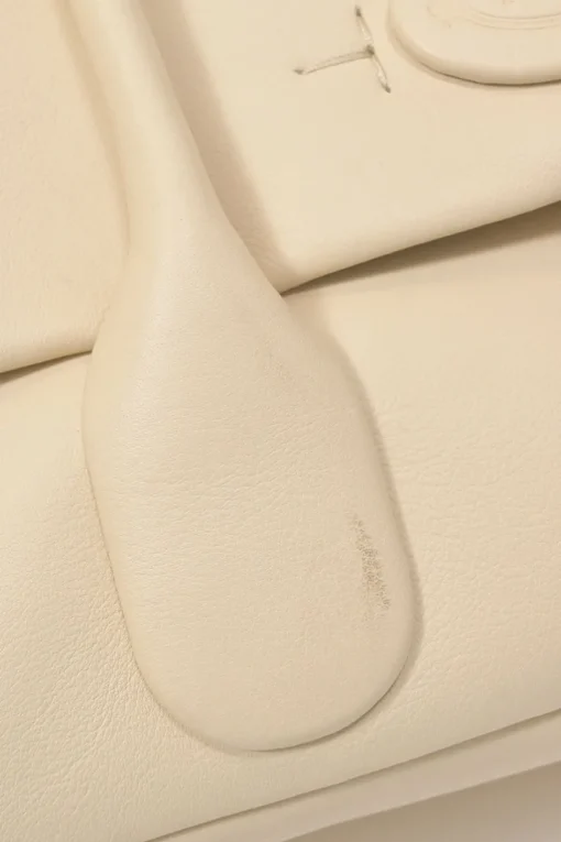 Cream grained calfskin Di Bag Reverse small flap bag with detachable shoulder strap