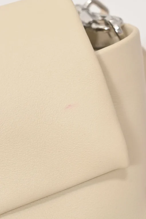 Cream grained calfskin Di Bag Reverse small flap bag with detachable shoulder strap