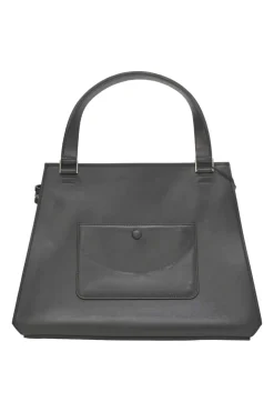 Cream python skin and black leather bi-colour Edge bag