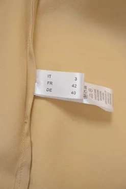 Cream silk satin notch collar tie-waist lounge robe