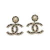 Crystal-embellished metal and resin faux pearl Coco Mark post drop stud earrings