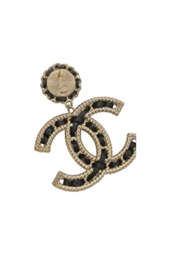 Crystal-embellished metal and resin faux pearl Coco Mark post drop stud earrings