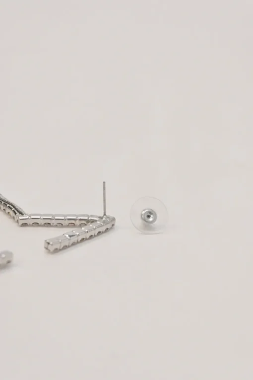 Crystal-embellished metal star hoop earrings