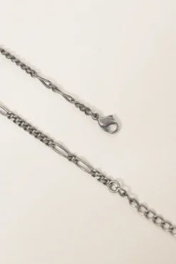 Crystal-embellished silver-finish metal floral station necklace with lobster clasp closure