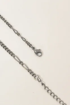 Crystal-embellished silver-finish metal floral station necklace with lobster clasp closure