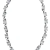 Cubic Zirconia sterling silver choker necklace