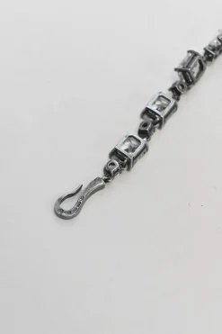 Cubic Zirconia sterling silver choker necklace
