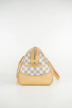 'Damier Azur Berkeley Boston' Leather Handbag