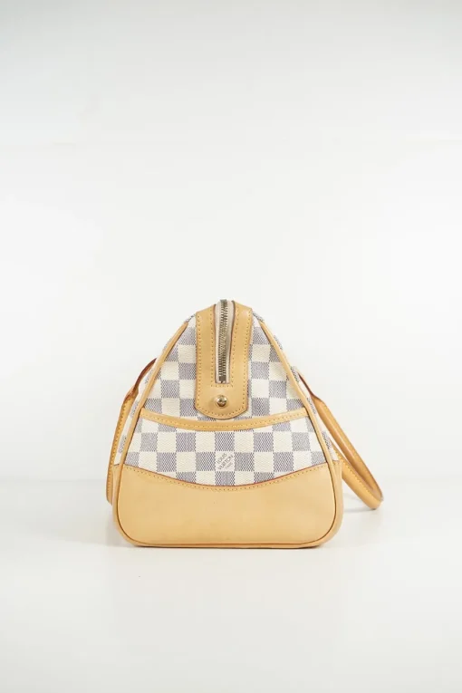 'Damier Azur Berkeley Boston' Leather Handbag