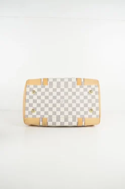 'Damier Azur Berkeley Boston' Leather Handbag