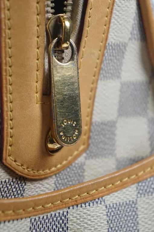 'Damier Azur Berkeley Boston' Leather Handbag