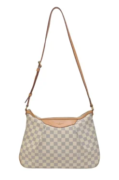 Damier Azur coated canvas and leather Siracusa shoulder bag