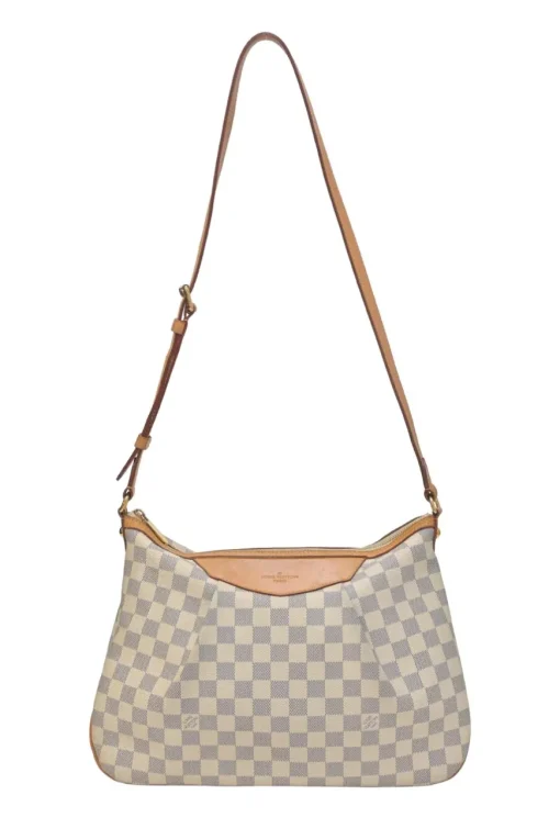 Damier Azur coated canvas and leather Siracusa shoulder bag