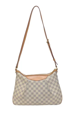 Damier Azur coated canvas and leather Siracusa shoulder bag