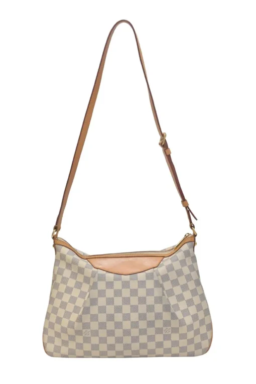 Damier Azur coated canvas and leather Siracusa shoulder bag
