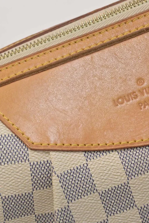Damier Azur coated canvas and leather Siracusa shoulder bag
