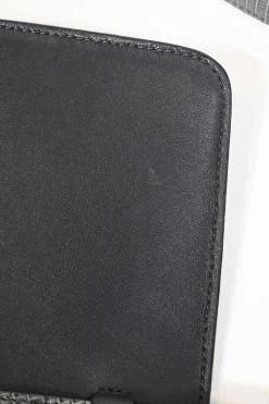 Dark grey lizard skin Medium Classic Box Bag with gold-tone hardware