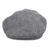 Dark grey tweed cap