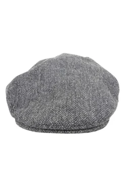 Dark grey tweed cap